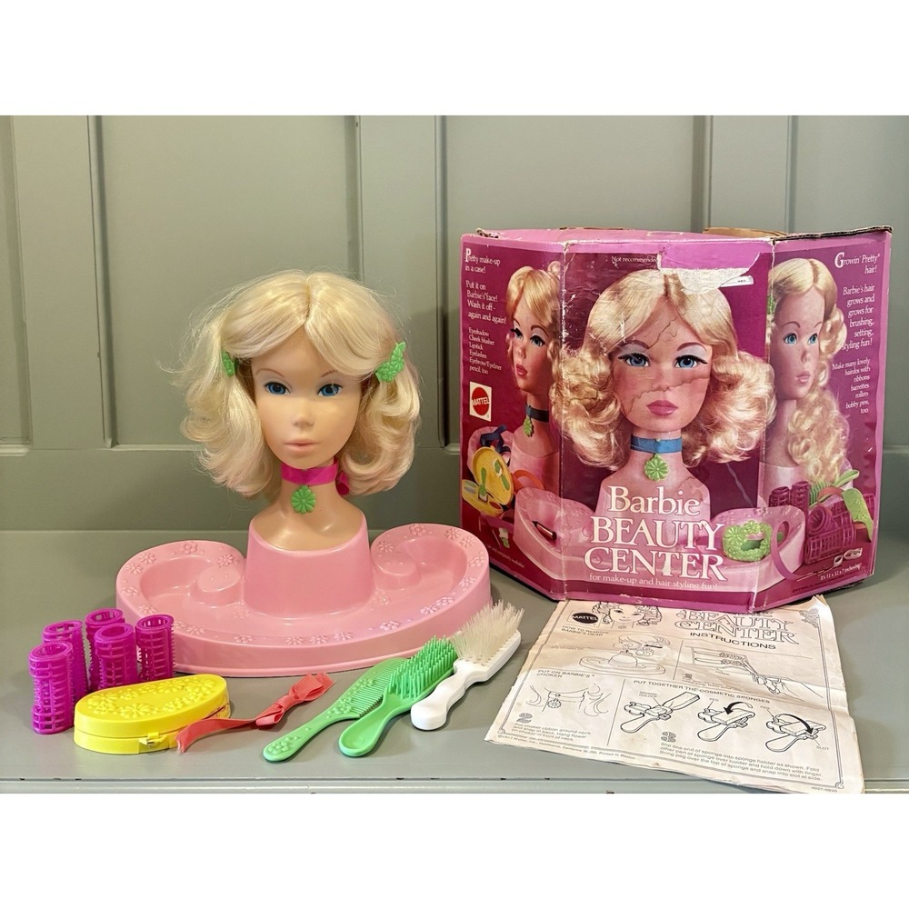 Vintage 1970s Mattel Barbie Beauty Center Styling Head 4027 IOB Hair Accessories